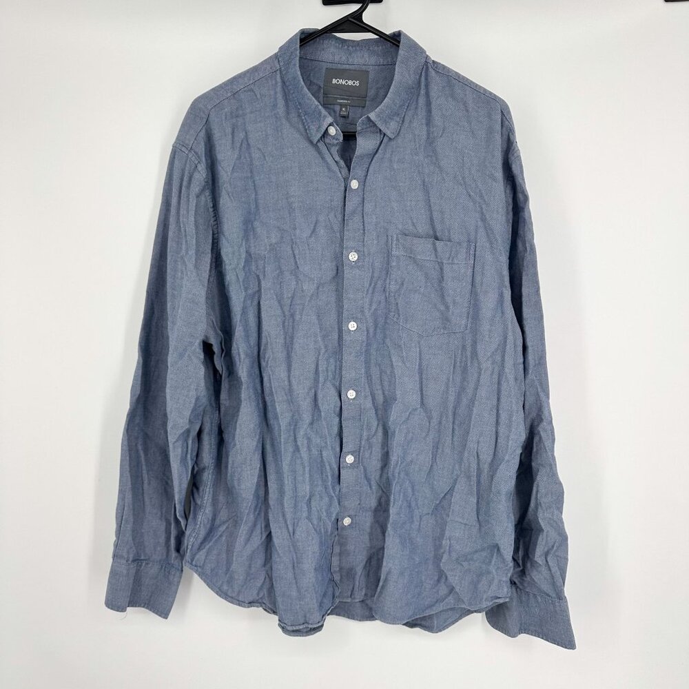 Bonobos Button Down Shirt Size‎ XL Standard Fit Blue